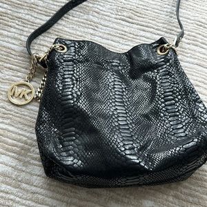 Michael Kors Black Snakeskin Purse